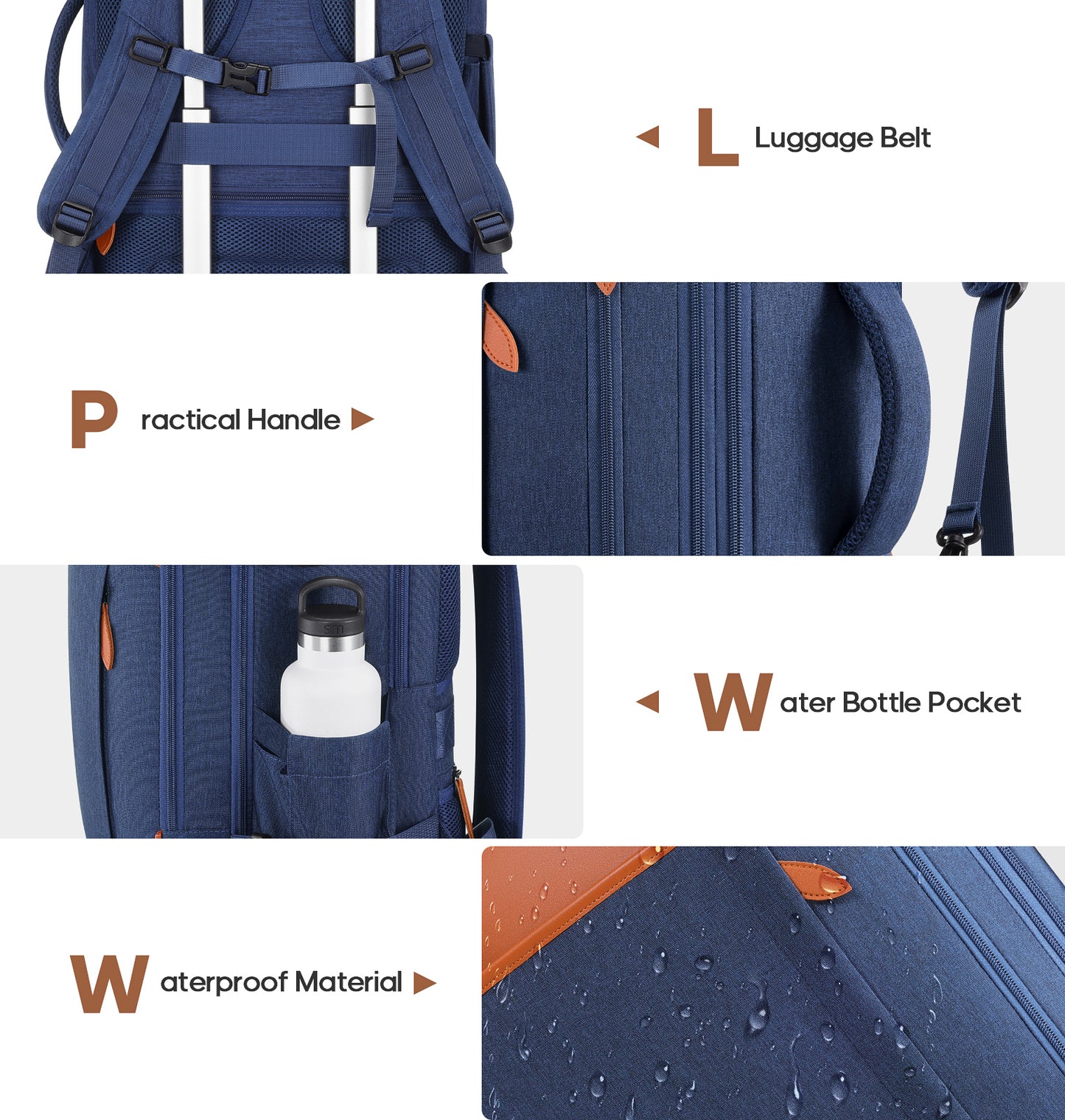 Travel Backpack, 17Inch Laptop Backpack, Carry-on Approved Bag for Men & Women, Waterproof Luggage with Packing Cubes, Shoe Pocket, Personal Item Size for Flights