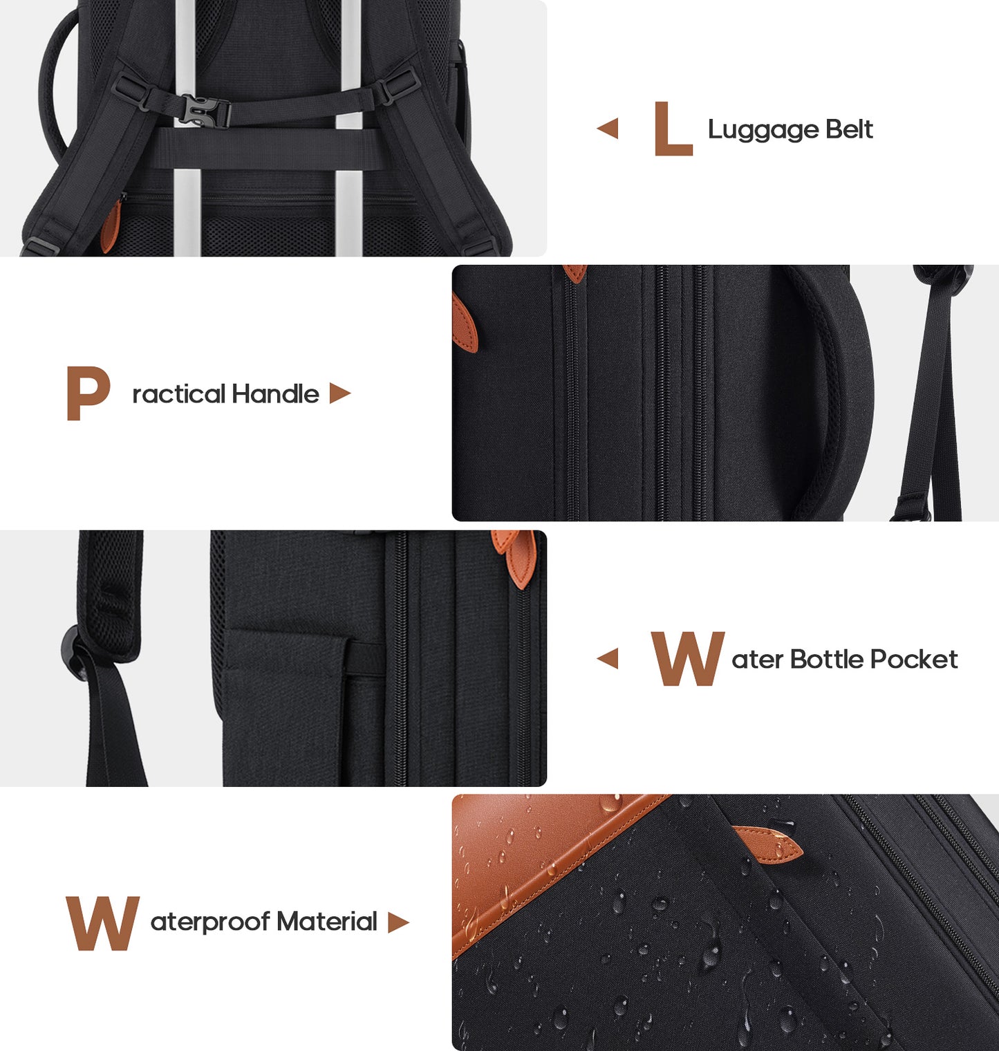 Travel Backpack, 17Inch Laptop Backpack, Carry-on Approved Bag for Men & Women, Waterproof Luggage with Packing Cubes, Shoe Pocket, Personal Item Size for Flights