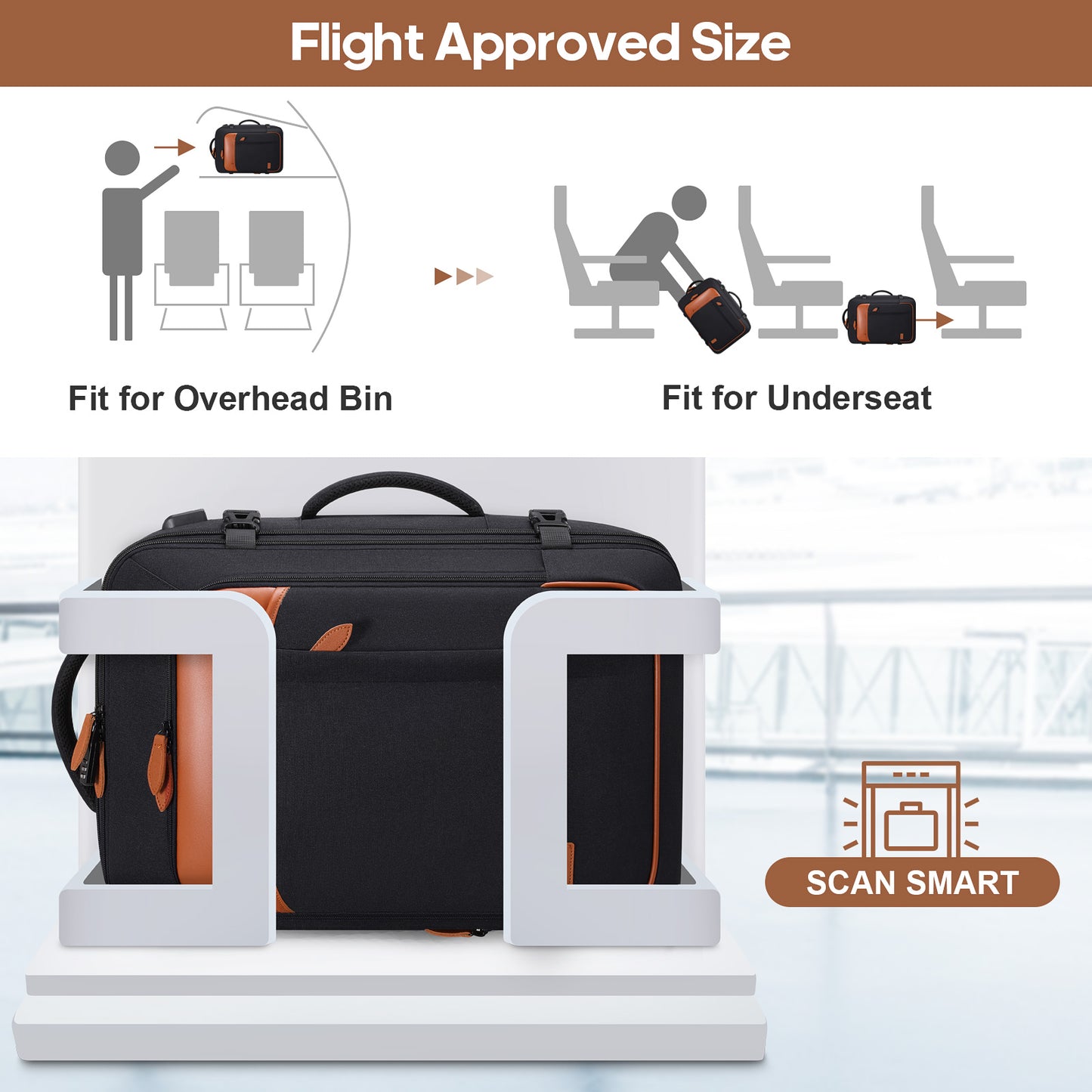 Travel Backpack, 17Inch Laptop Backpack, Carry-on Approved Bag for Men & Women, Waterproof Luggage with Packing Cubes, Shoe Pocket, Personal Item Size for Flights