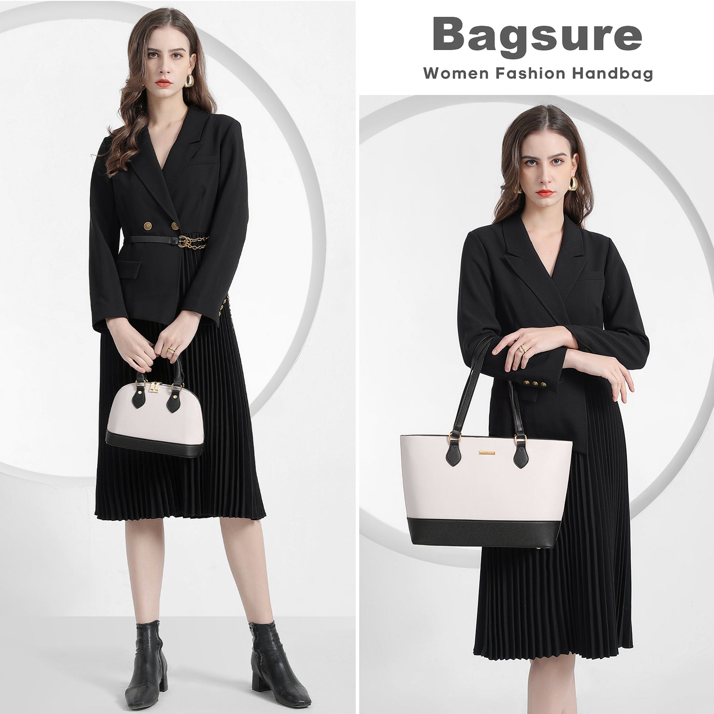 Women Handbags Set 4pcs Purses for Women Tote Bags Satchel Shoulder Bag Wristlet Bag Clutch Purse for Women