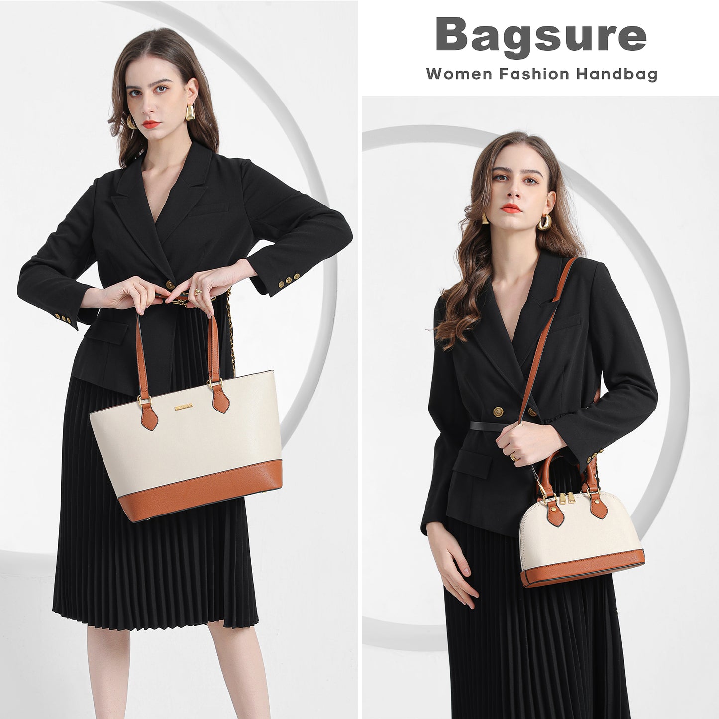 Women Handbags Set 4pcs Purses for Women Tote Bags Satchel Shoulder Bag Wristlet Bag Clutch Purse for Women