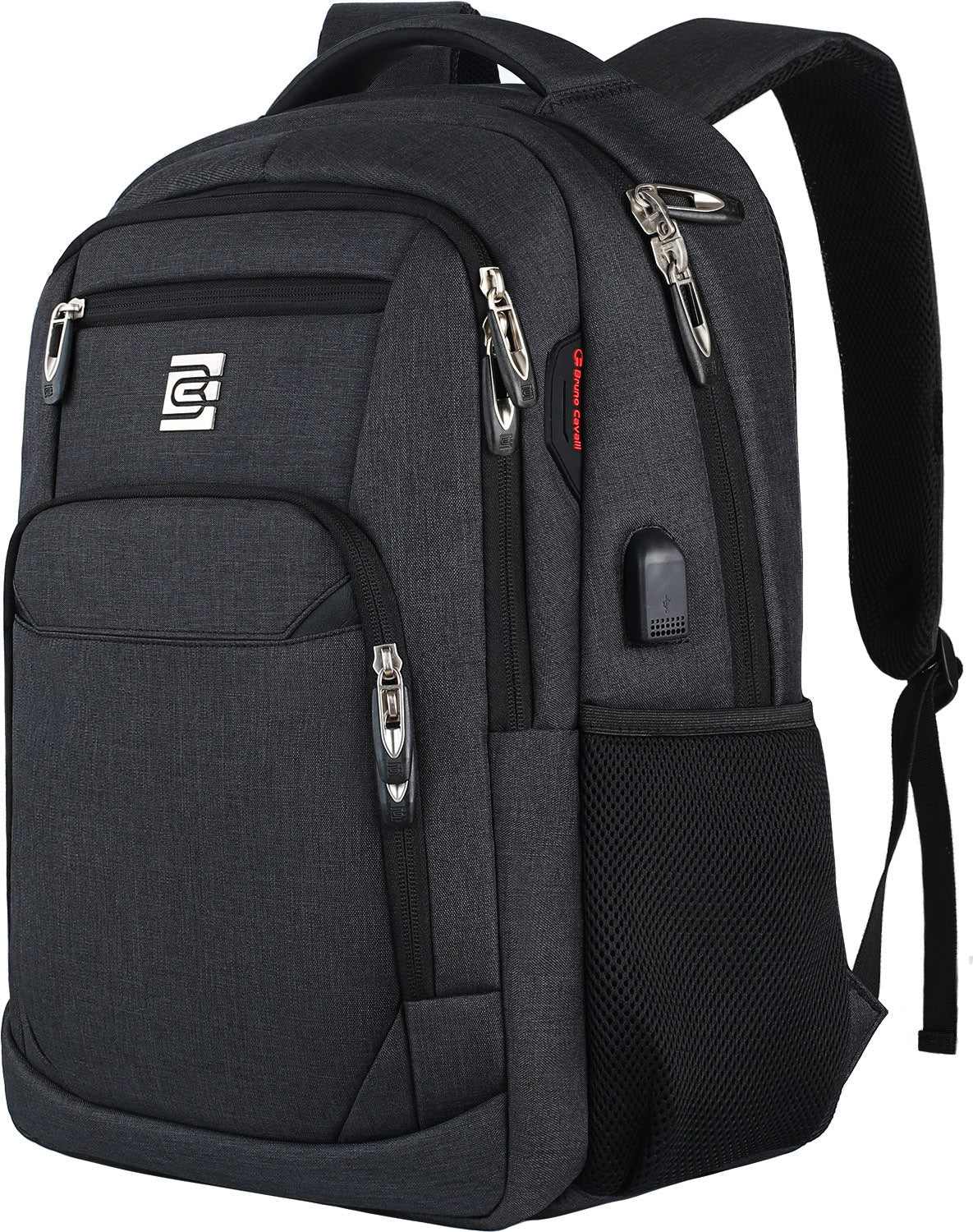 UKEIN Black Laptop Backpack Computer Business Backpack for Adult Water Resistant Anti-Theft Laptop Backpack for Men