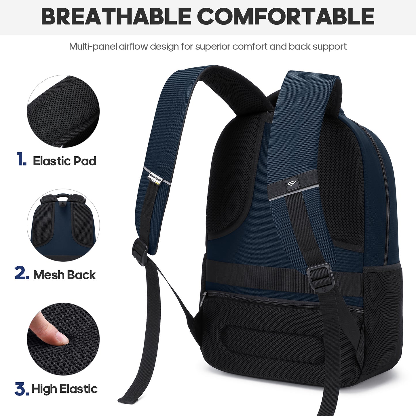 UKEIN Backpacks for Adults Laptop Backpack Water Resistant Backpacks Anti Theft Business Backpacks with Laptop Compartment - Blue