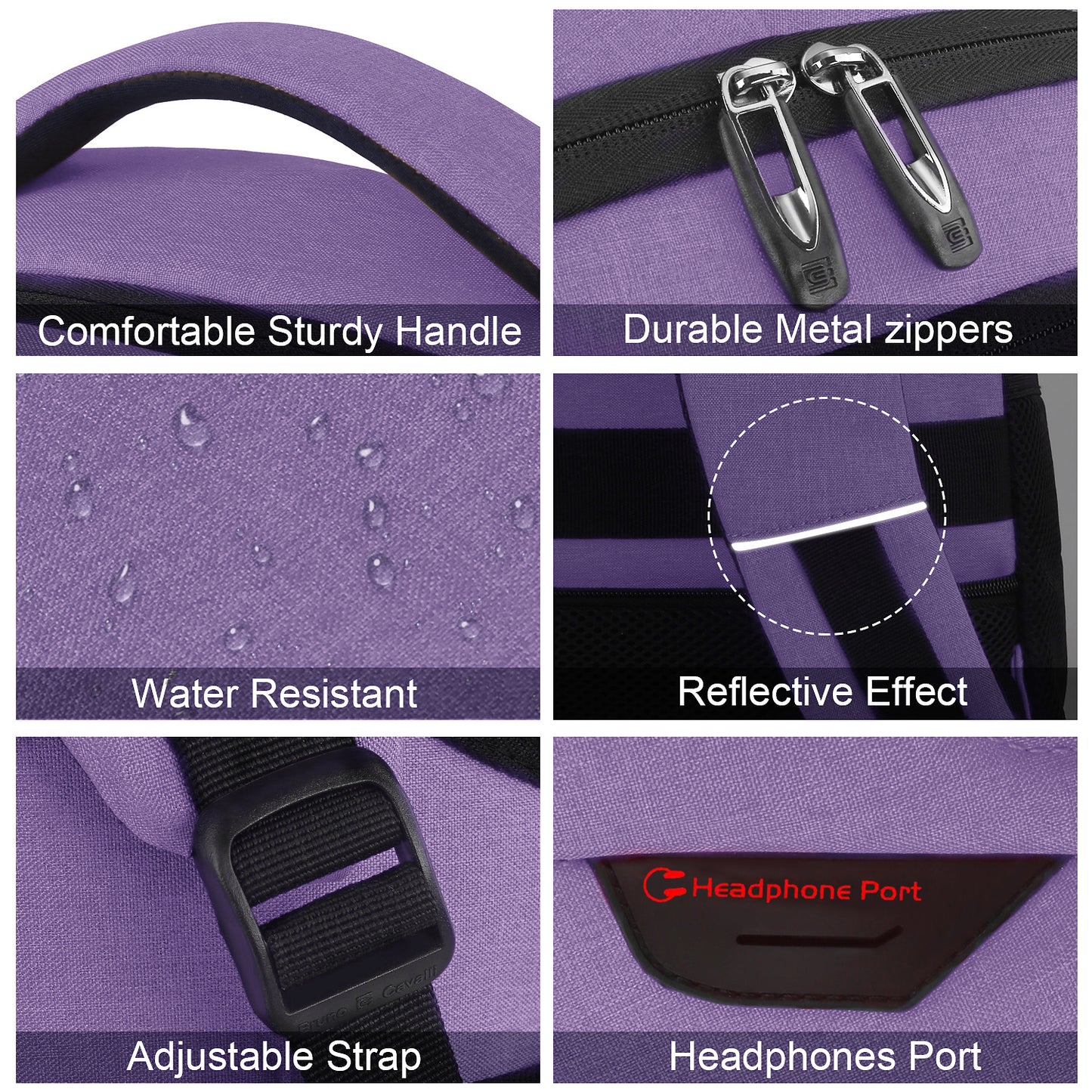 UKEIN Purple Laptop Backpack Computer Business Backpack for Adult Water Resistant Anti-Theft Laptop Backpack for Men