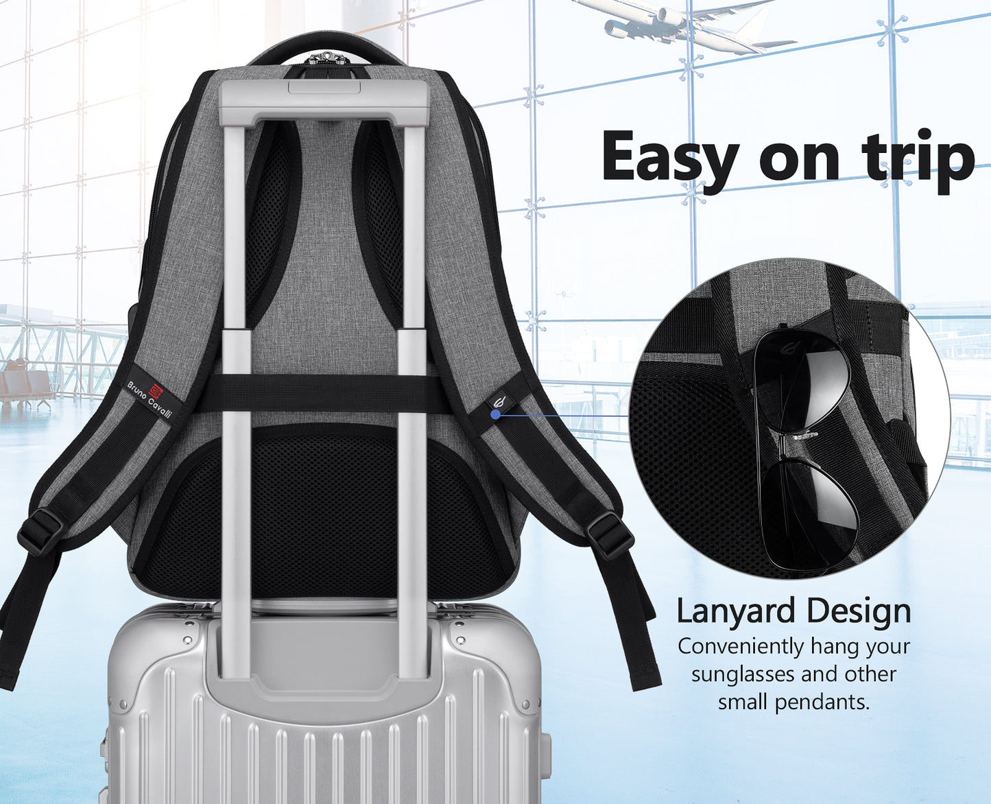 UKEIN Laptop Backpack with USB Charging Port Water Resistant Backpacks for Adults Work Business Laptop Backpack for Men