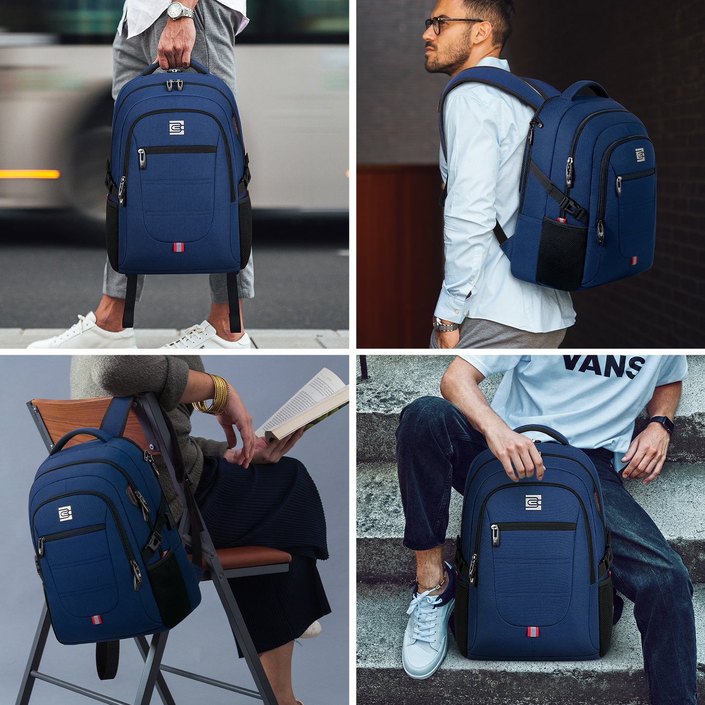 UKEIN Laptop Backpack with USB Charging Port Water Resistant Travel Work Business Laptop Backpack for Men