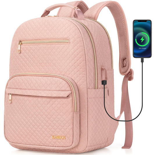 Backpack for Women, Waterproof Stylish Daypack Backpack Purse Shoulder Bag with USB Charging Port, Lightweight Casual Daily Travel Backpack for Work School