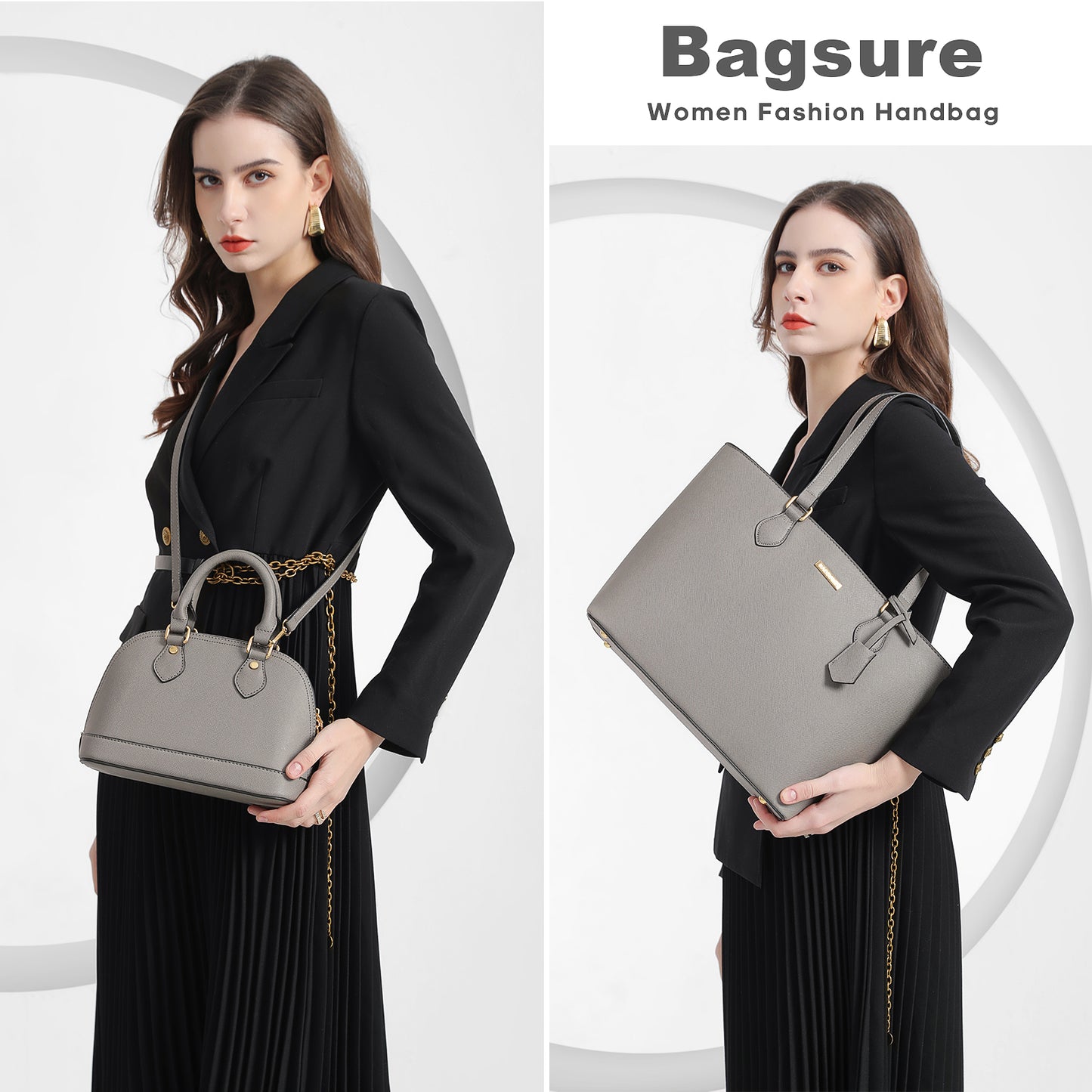 Women Handbags Set 4pcs Purses for Women Tote Bags Satchel Shoulder Bag Wristlet Bag Clutch Purse for Women