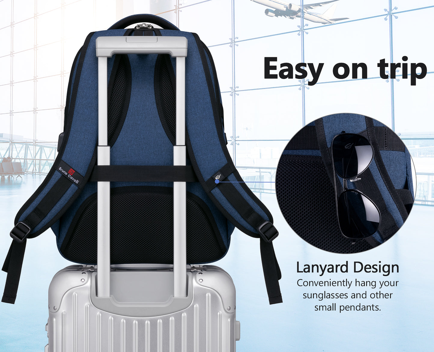 UKEIN Laptop Backpack with USB Charging Port Water Resistant Backpacks for Adults Work Business Laptop Backpack for Men