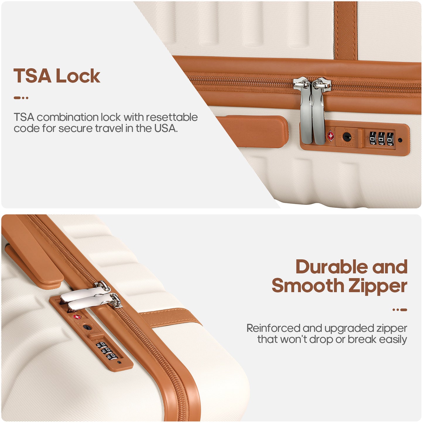 UKEIN Luggage Sets 3 Piece, Carry On Luggage with Wheels, 28 Inch Hardshell Suitcase with TSA Lock, 100% PC Carry On Suitcases Airline Approved With Travel Backpack for Men Women