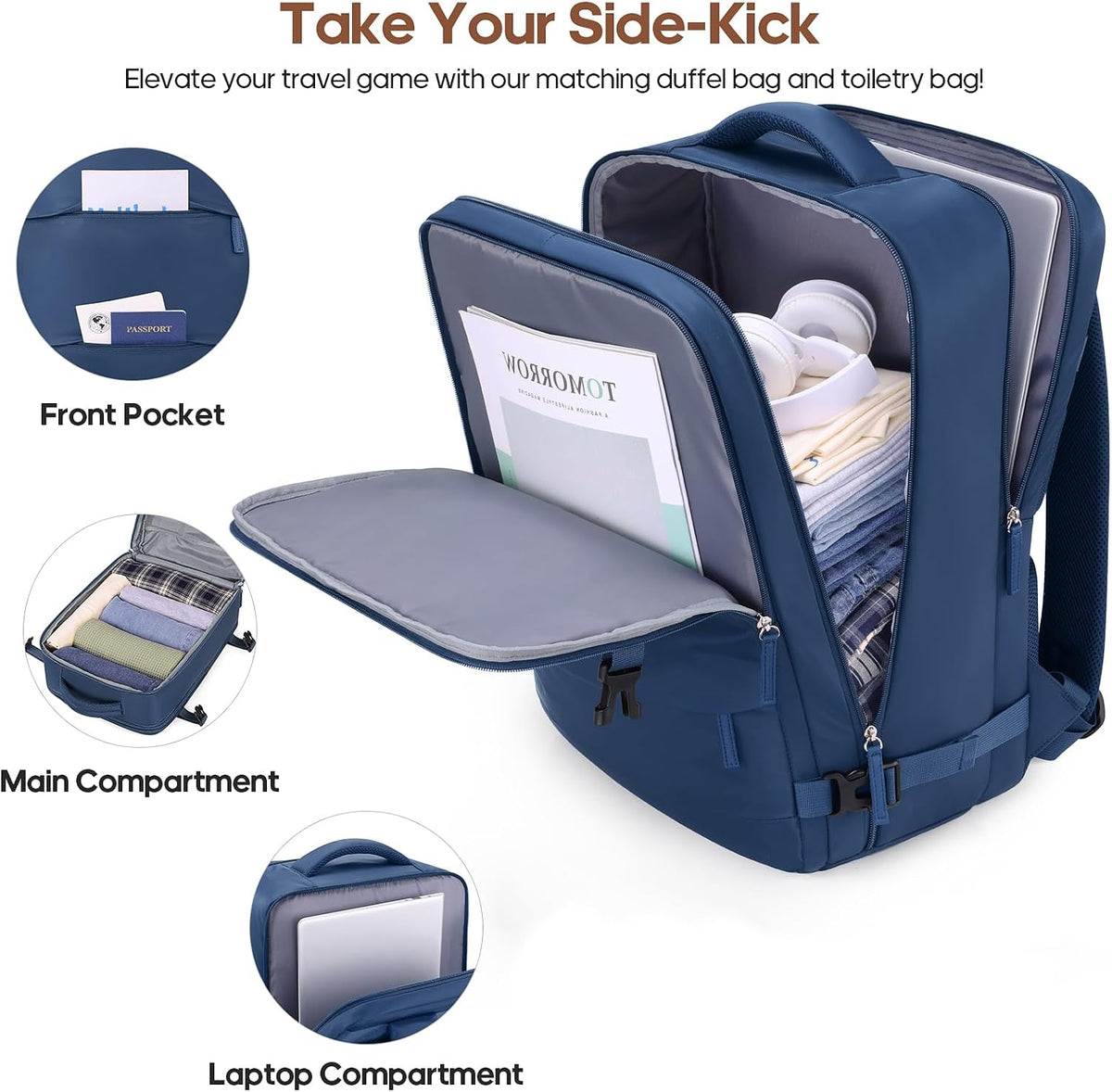 UKEIN Carry on Luggage Airline Approved 100% PC Hard Shell Carry On Suitcase with YKK Zipper Spinner Wheels TSA Lock Carry on with Backpack Set