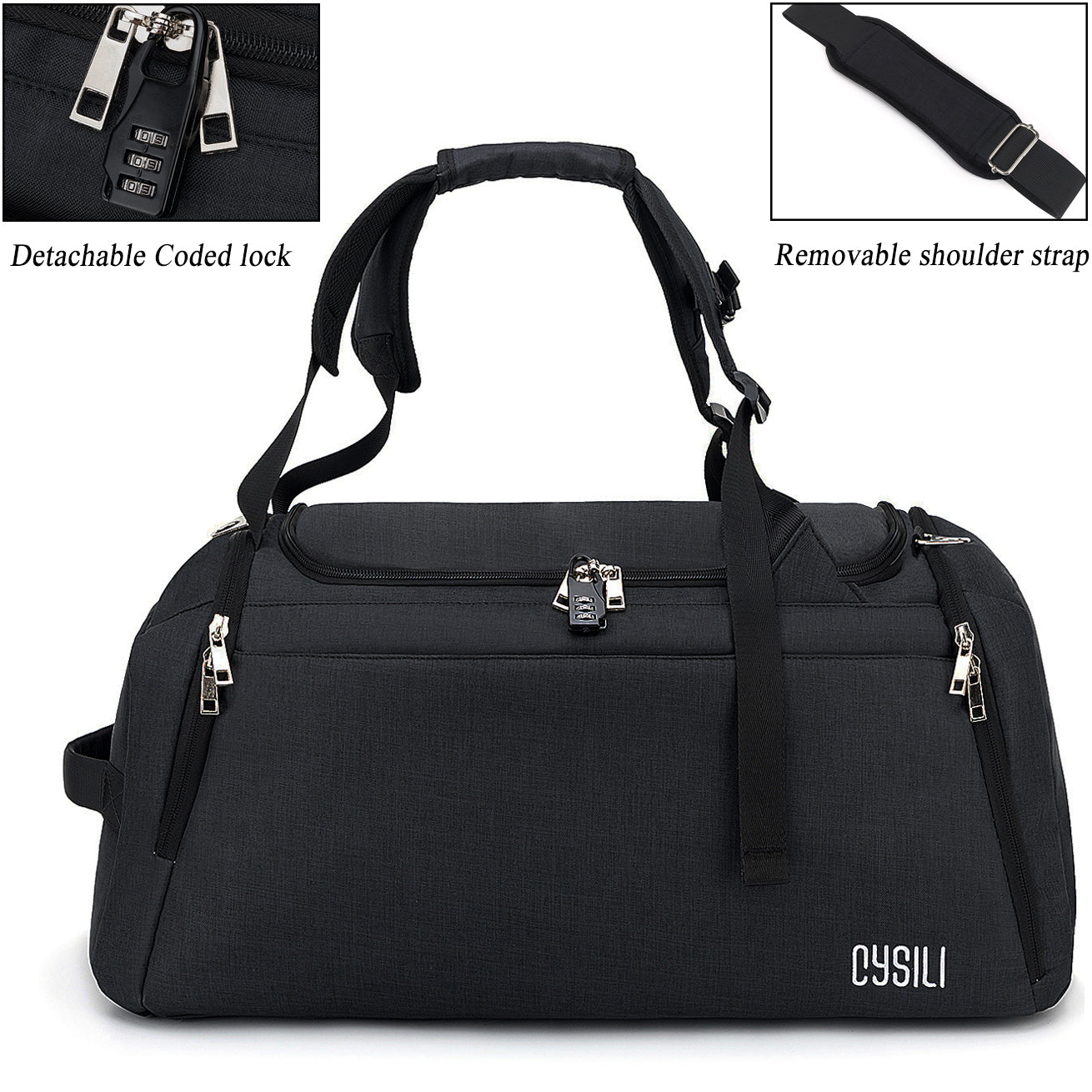 UKEIN Gym Bag for Men Sports Duffel Bags for Travel 42L Waterproof Gym Duffle Bags for Men with Shoe Compartment and Wet Pocket