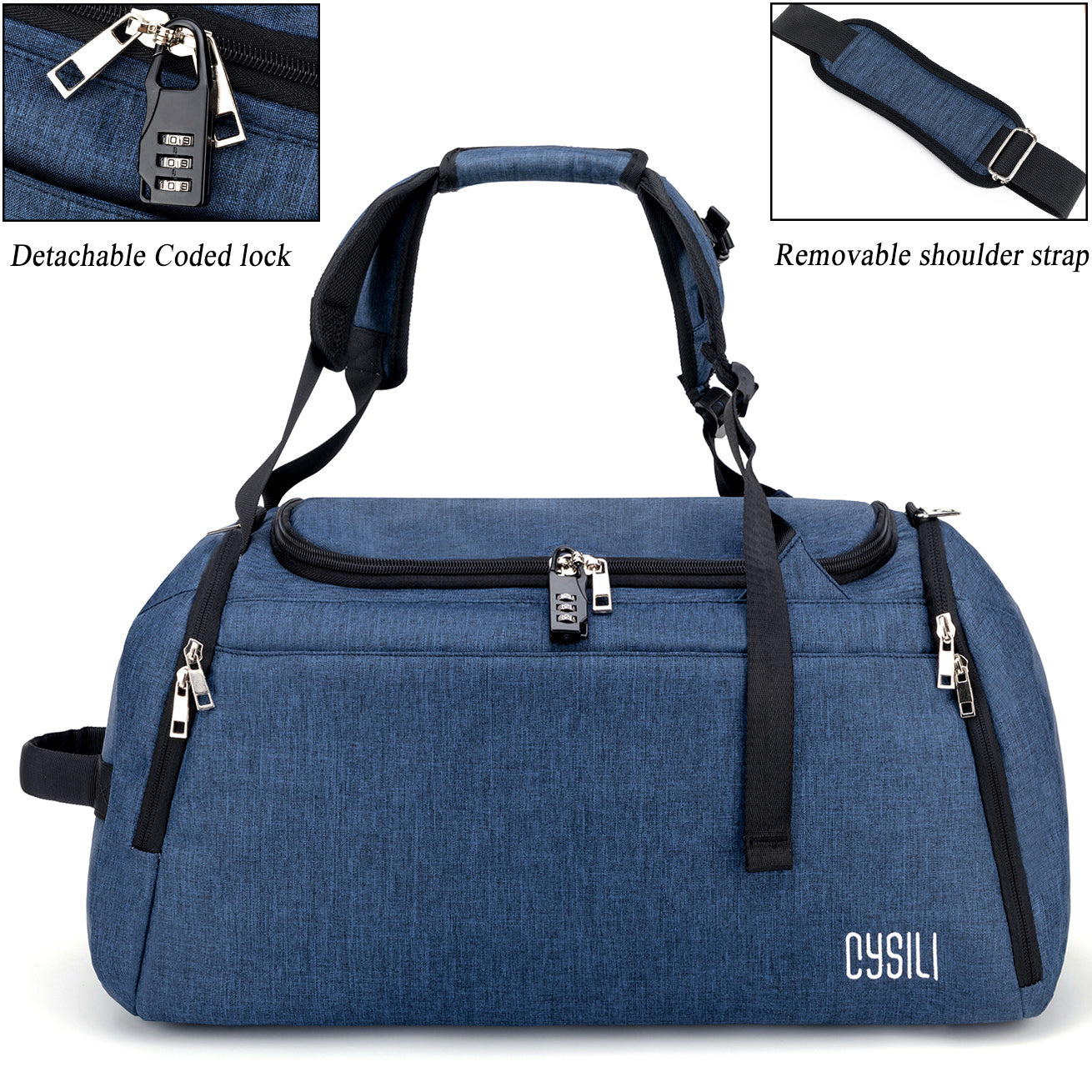 UKEIN Gym Bag for Men Sports Duffel Bags for Travel 42L Waterproof Gym Duffle Bags for Men with Shoe Compartment and Wet Pocket