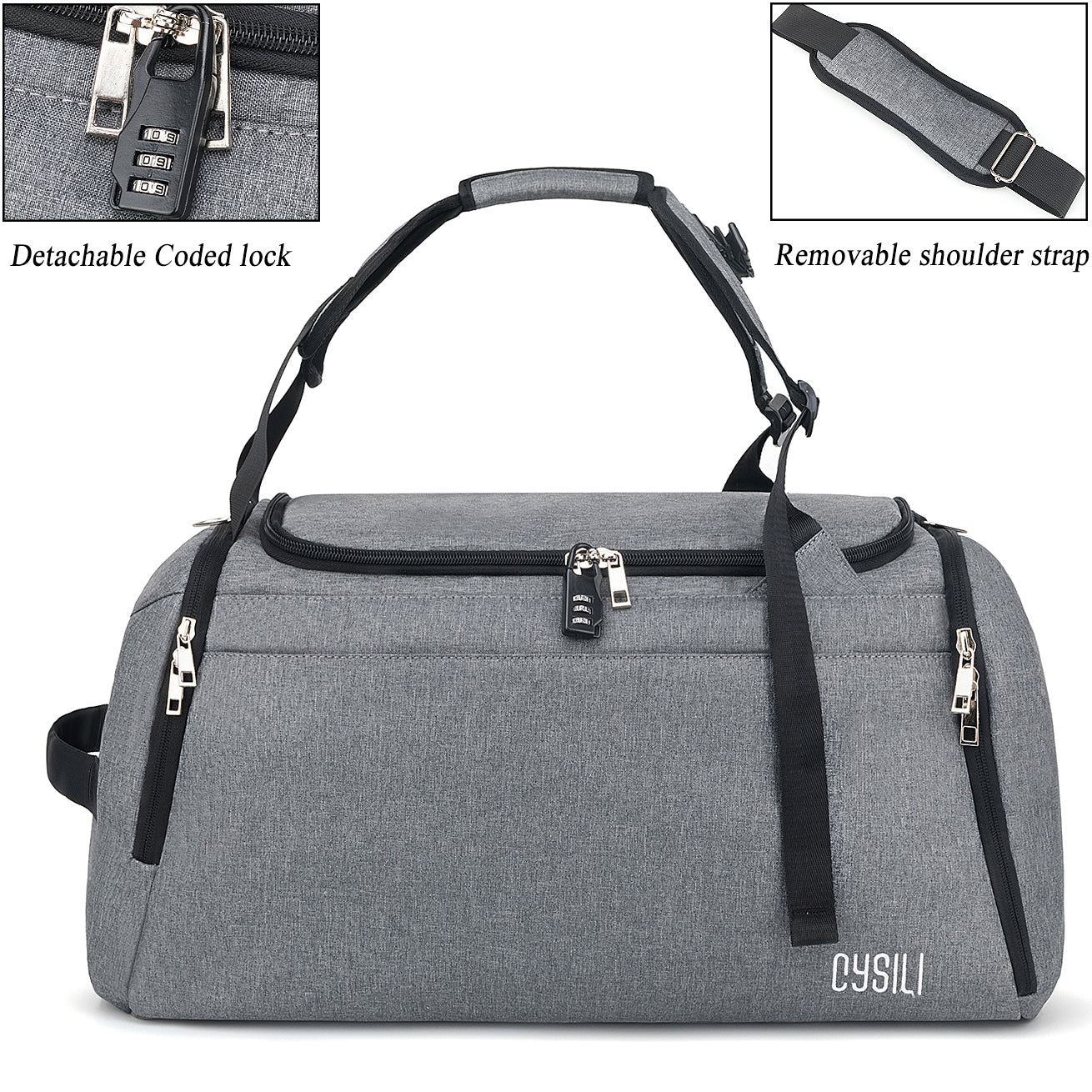 UKEIN Gym Bag for Men Sports Duffel Bags for Travel 42L Waterproof Gym Duffle Bags for Men with Shoe Compartment and Wet Pocket