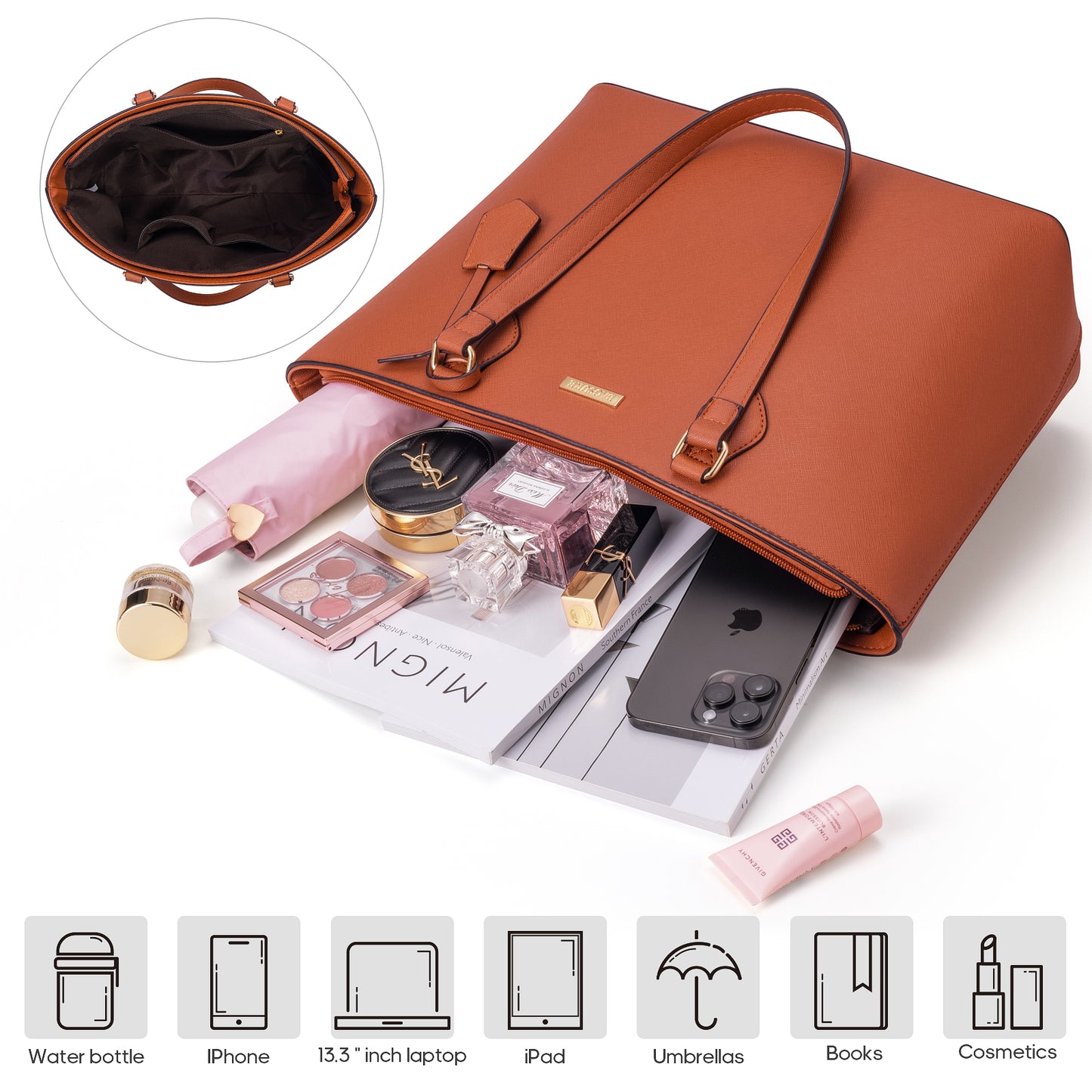 Women Handbags Set 4pcs Purses for Women Tote Bags Satchel Shoulder Bag Wristlet Bag Clutch Purse for Women