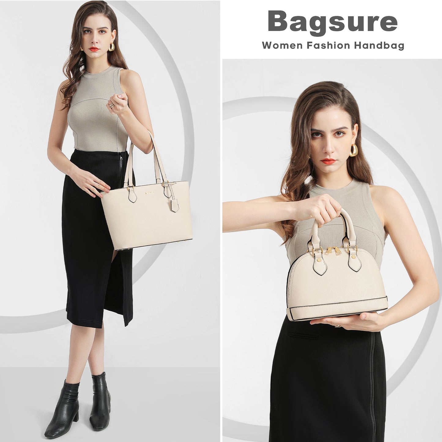 Women Handbags Set 4pcs Purses for Women Tote Bags Satchel Shoulder Bag Wristlet Bag Clutch Purse for Women