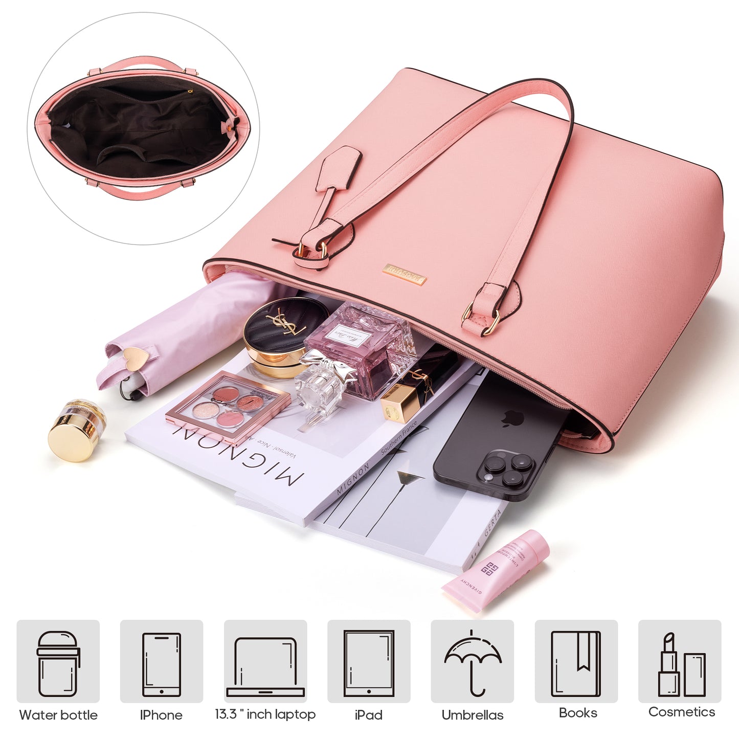 Women Handbags Set 4pcs Purses for Women Tote Bags Satchel Shoulder Bag Wristlet Bag Clutch Purse for Women