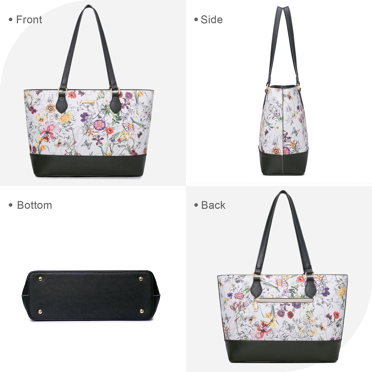 Women Handbags Set 4pcs Purses for Women Tote Bags Satchel Shoulder Bag Wristlet Bag Clutch Purse for Women