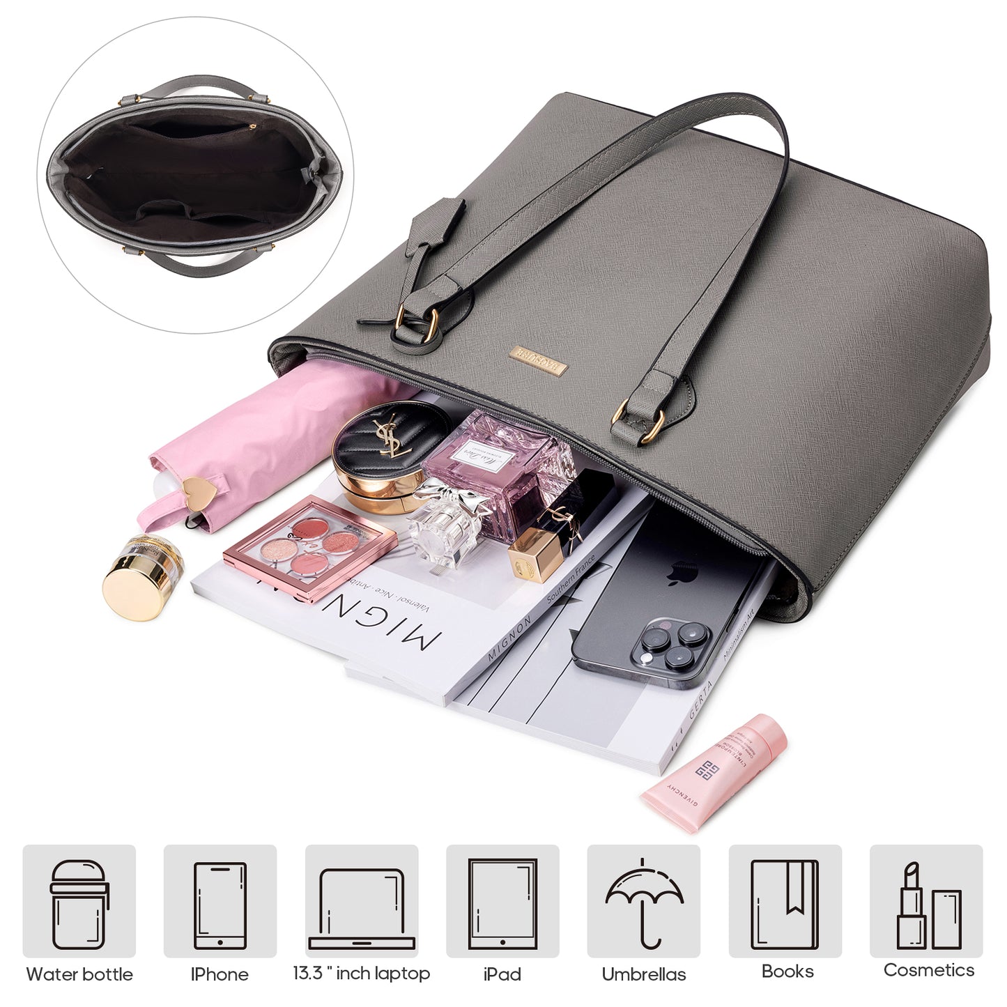 Women Handbags Set 4pcs Purses for Women Tote Bags Satchel Shoulder Bag Wristlet Bag Clutch Purse for Women