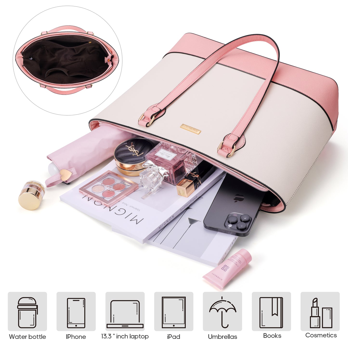 Women Handbags Set 4pcs Purses for Women Tote Bags Satchel Shoulder Bag Wristlet Bag Clutch Purse for Women