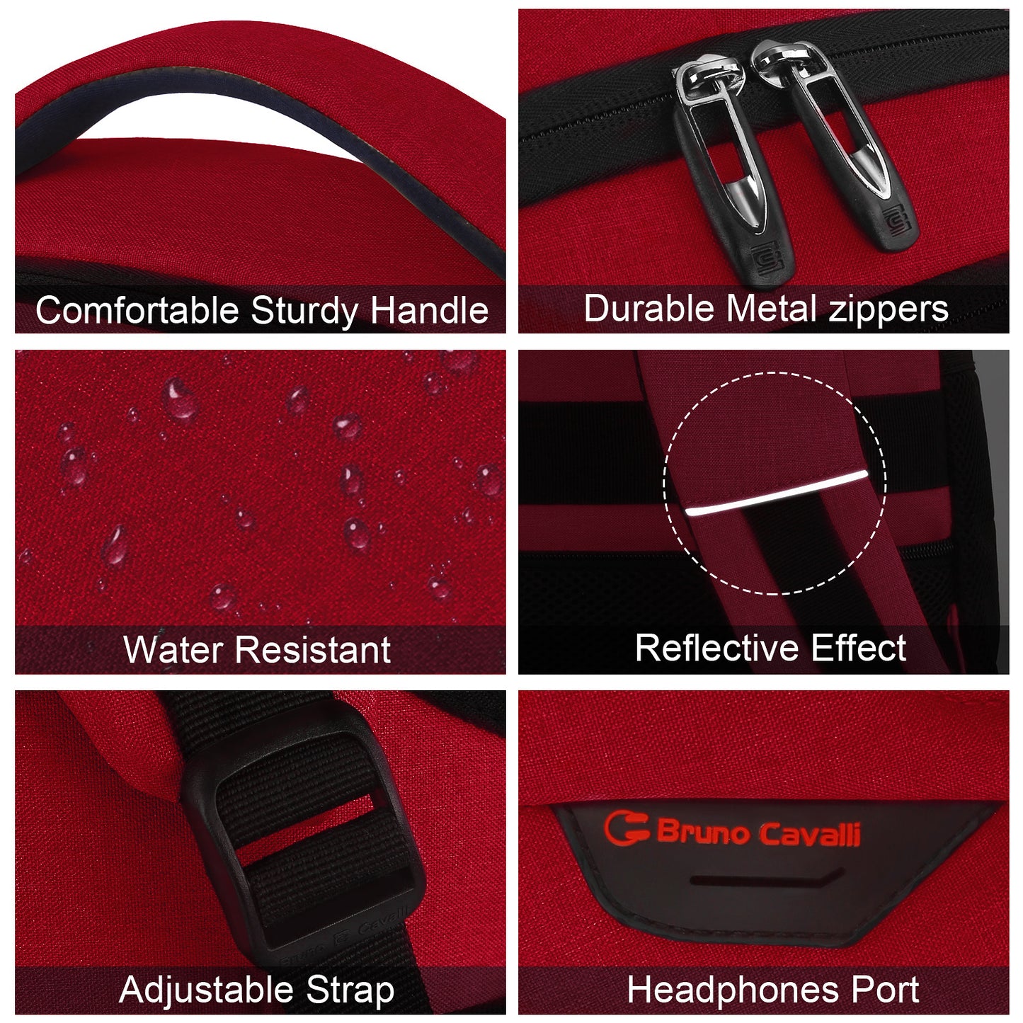 UKEIN Red Laptop Backpack Computer Business Backpack for Adult Water Resistant Anti-Theft Laptop Backpack for Men