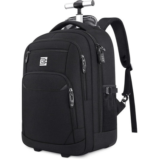 UKEIN Rolling Backpack for Adults 18inch Backpack with Wheels for Travel Water Resistant Roller Backpack with Lockable Zippers