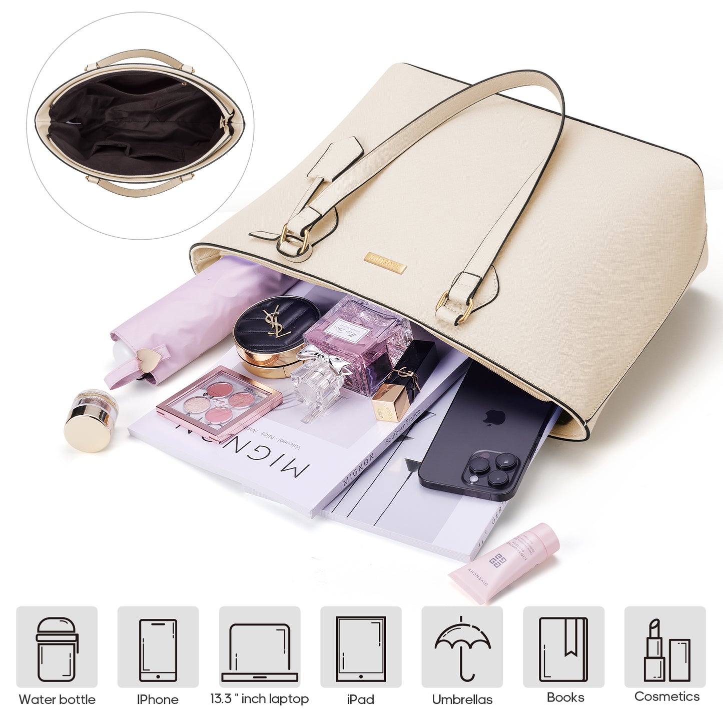 Women Handbags Set 4pcs Purses for Women Tote Bags Satchel Shoulder Bag Wristlet Bag Clutch Purse for Women