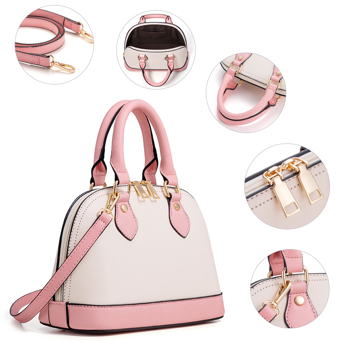 Women Handbags Set 4pcs Purses for Women Tote Bags Satchel Shoulder Bag Wristlet Bag Clutch Purse for Women