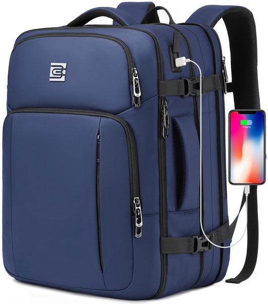 UKEIN Travel Backpack for Adults with USB Charging Port 36L Expandable Carry On Backpack Water-resistant Business Travel Backpack for Men