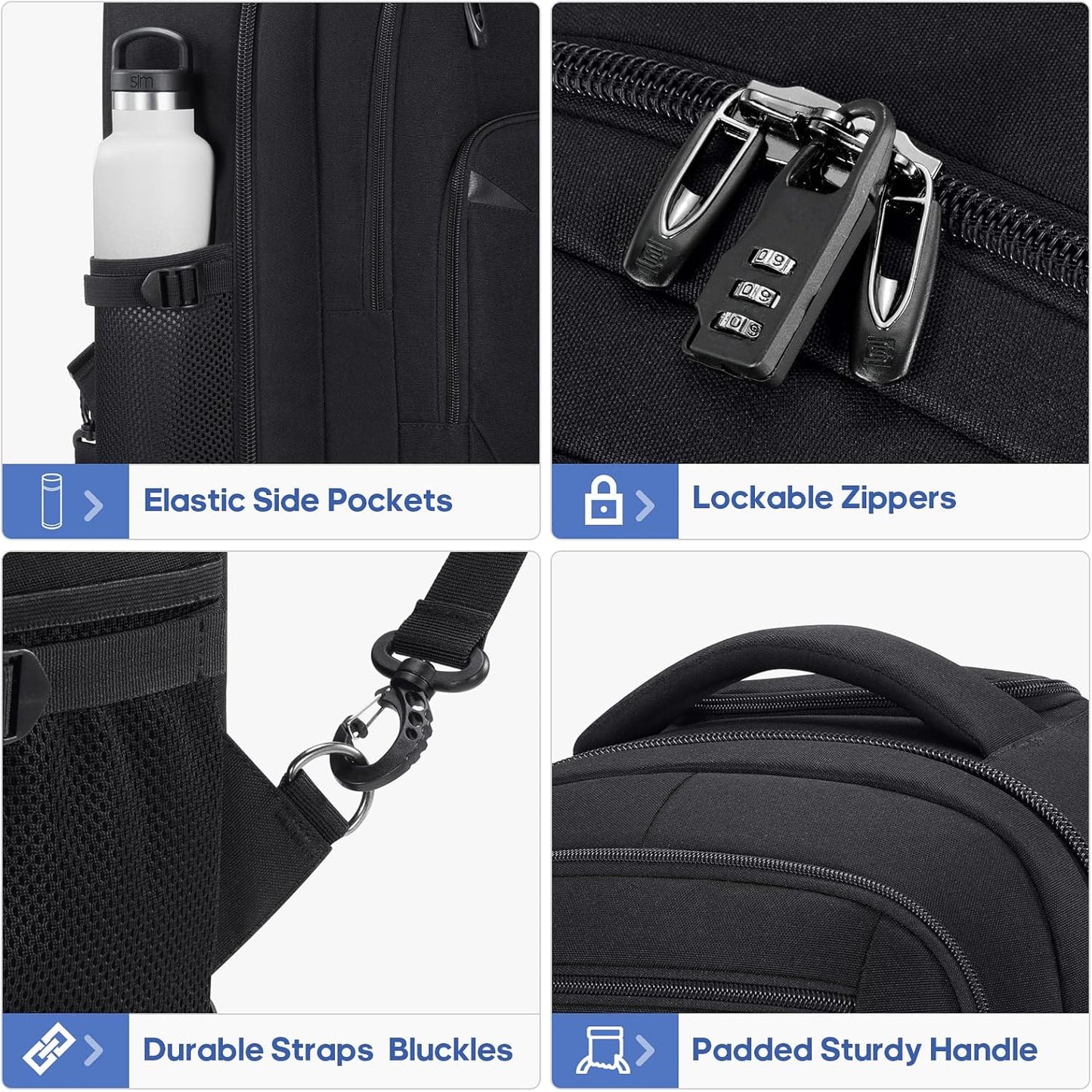 UKEIN Rolling Backpack for Adults 18inch Backpack with Wheels for Travel Water Resistant Roller Backpack with Lockable Zippers