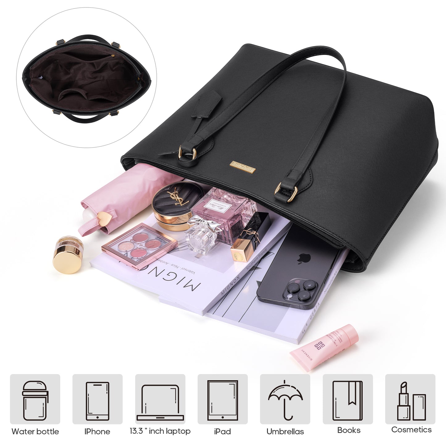 Women Handbags Set 4pcs Purses for Women Tote Bags Satchel Shoulder Bag Wristlet Bag Clutch Purse for Women