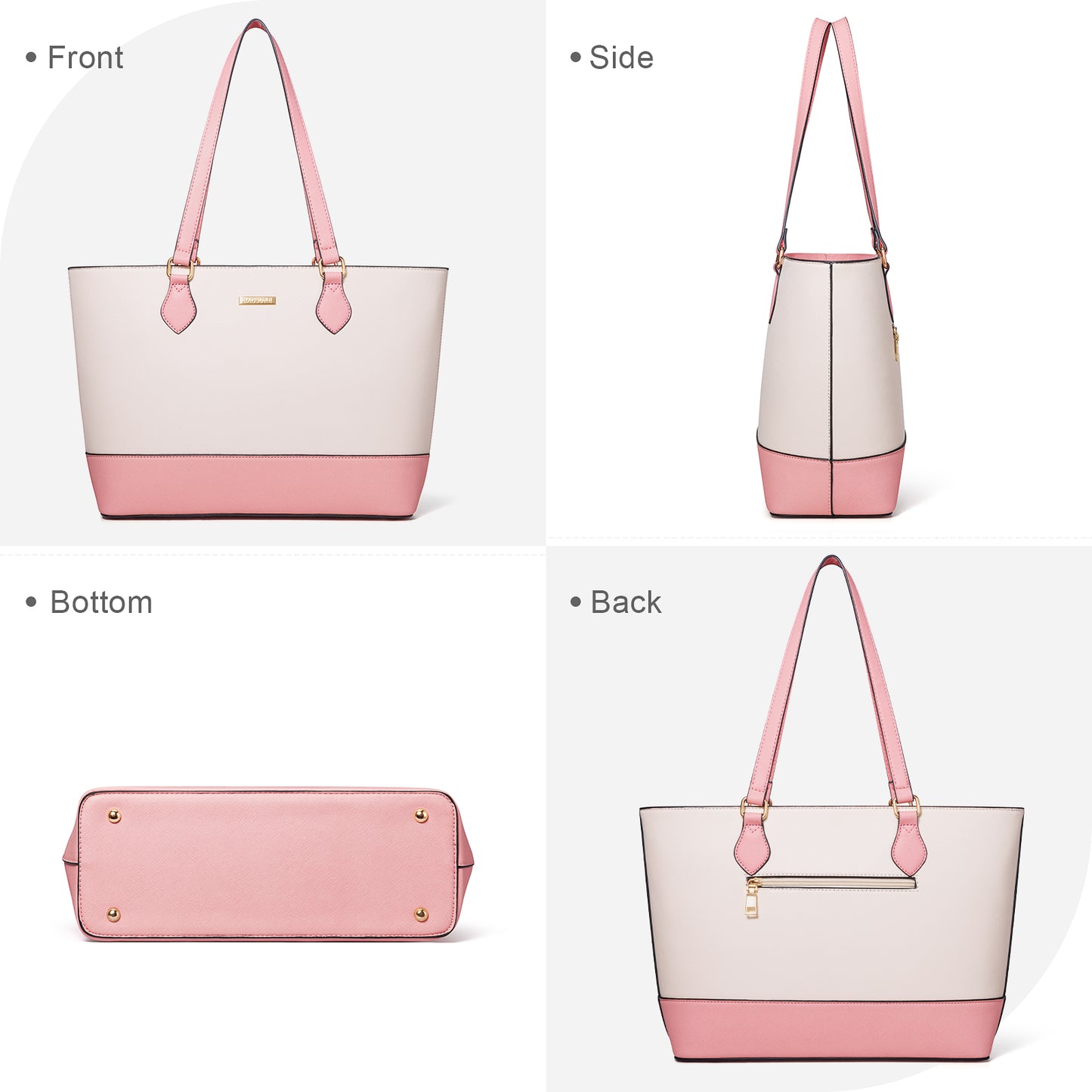 Women Handbags Set 4pcs Purses for Women Tote Bags Satchel Shoulder Bag Wristlet Bag Clutch Purse for Women